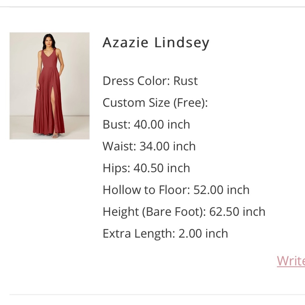 Azazie Bridesmaid Dress in Rust